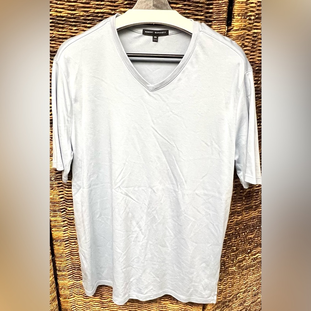 Robert Barakett- Pale Blue V-Neck Men's Shirt- XXL‎